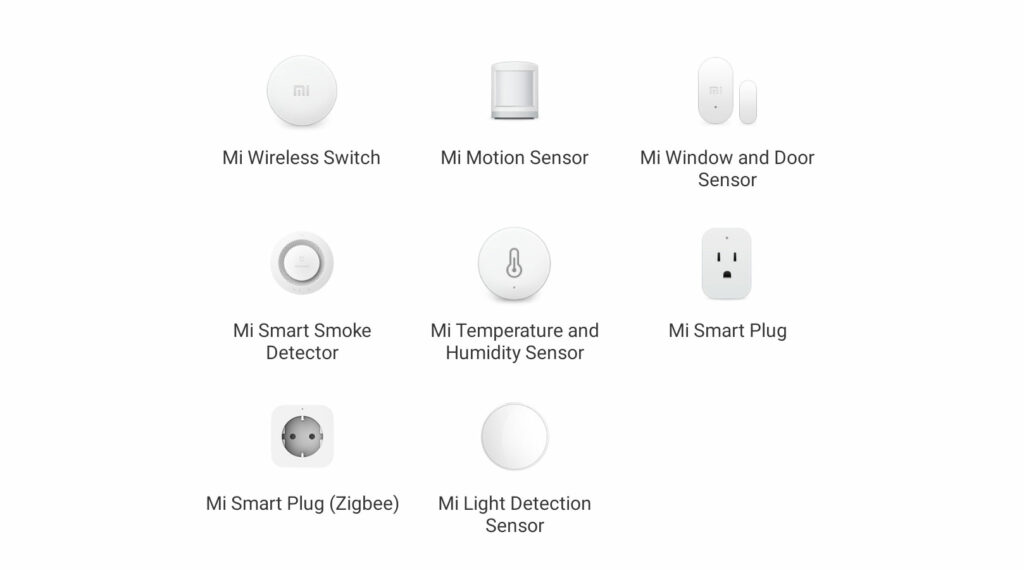 Podporovaná ZigBee zařízení