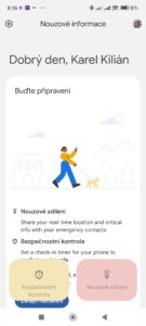 Aplikace Nouzové informace