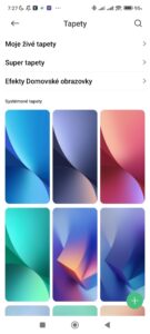 Novinky v MIUI 14 - systémové tapety
