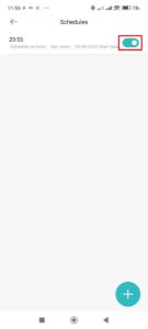 Možnost vypnutí a zapnutí plánu