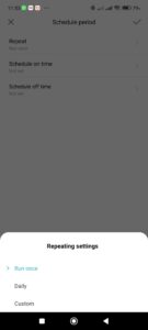 Možnosti nastavení opakování