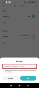 Pojmenujte si nastavenou automatizaci