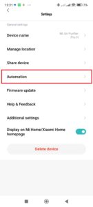 Pokračujte do sekce Automation