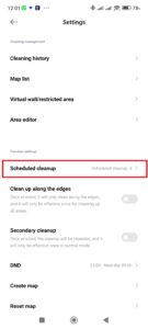 Pokračujte do sekce Scheduled cleanup