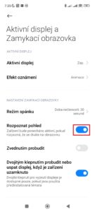 Přepínač Rozpoznat pohled