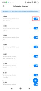 Úklid se uloží do seznamu