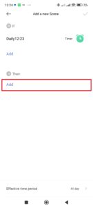 V sekci Then klepněte na Add