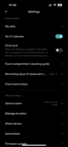 Xiaomi Mi Home - Xiaomi Smart Pet Food Feeder - nastavení