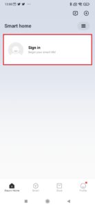 Klepněte na tlačítko Sign in