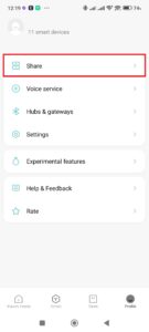 Pokračujte do Share