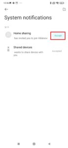 Potvrďte klepnutím na tlačítko Accept