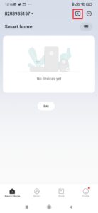 Přejděte do sekce Notify