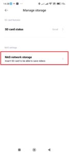 Sekce NAS network storage