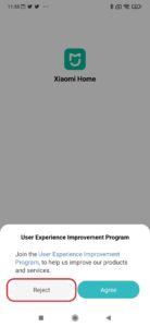 Stiskněte tlačítko Reject