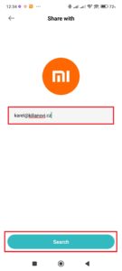 Zadejte uživatele a stiskněte Search