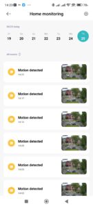 Záznamy narušení prostoru