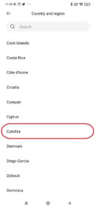 Zvolte region Czechia