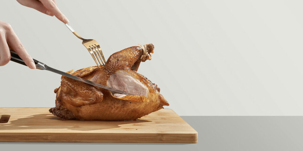 Díky maximální teplotě 220 °C lze připravovat šťavnaté potraviny s křupavou kůrčičkou