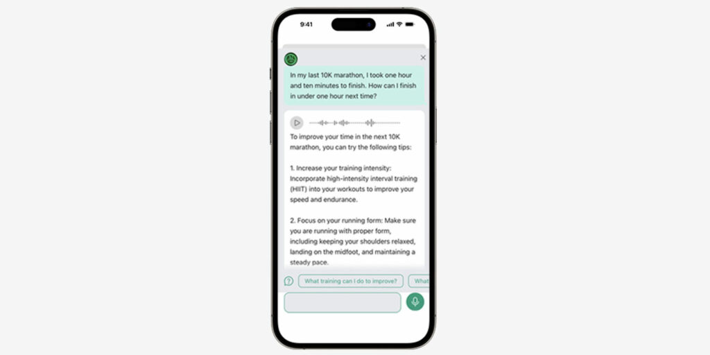 Funkce Zepp Coach AI Chat
