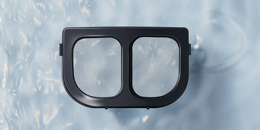 Jemný filtr zajišťuje čistotu vody