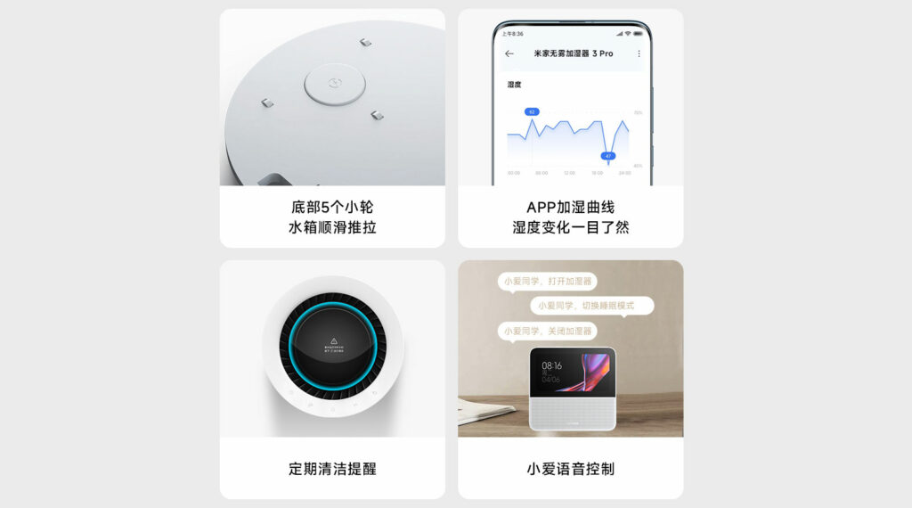 Ovládání tlačítkem, přes displej, z aplikace a hlasem