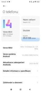 Informace o telefonu