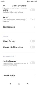 Vibrace pro volání