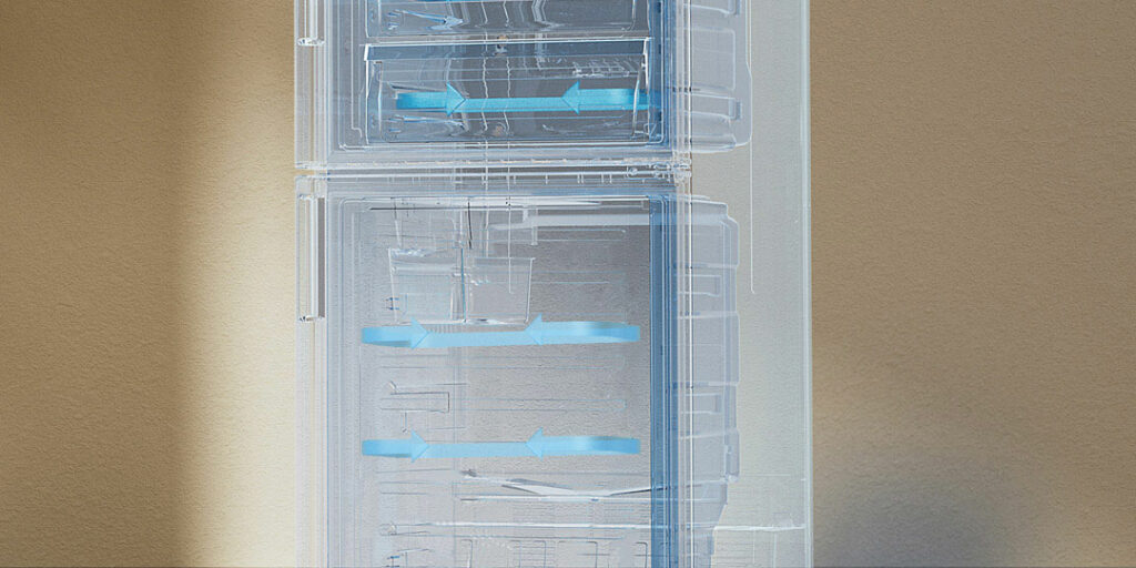 360° systém chlazení cirkulujícím vzduchem