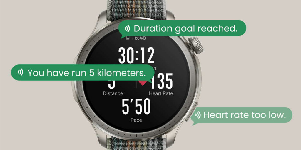 Amazfit Balance informují hlasem o průběhu cvičení