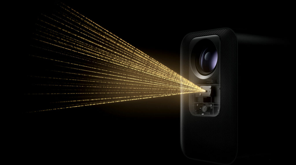 Automatické nastavení jasu pomocí laseru