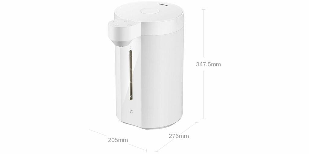 Výdejník horké vody Xiaomi Mijia Smart Electric Hot Water Bottle 5L - rozměry