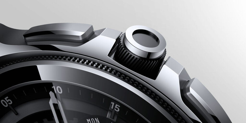 Otočná korunka a dvě tlačítka