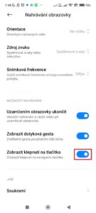 Zobrazit klepnutí na tlačítka