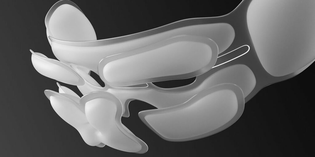 3D dvojvrstvé vzduchové vaky ve tvaru motýla