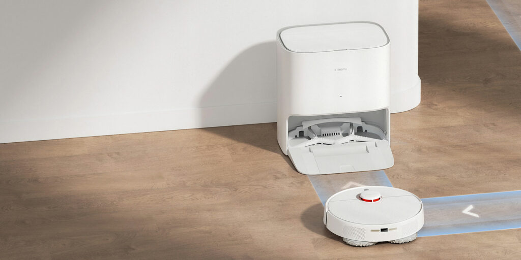 Návrat na základnu za účelem umytí mopovacích podložek