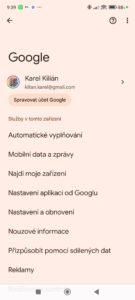 Sekce Google v HyperOS