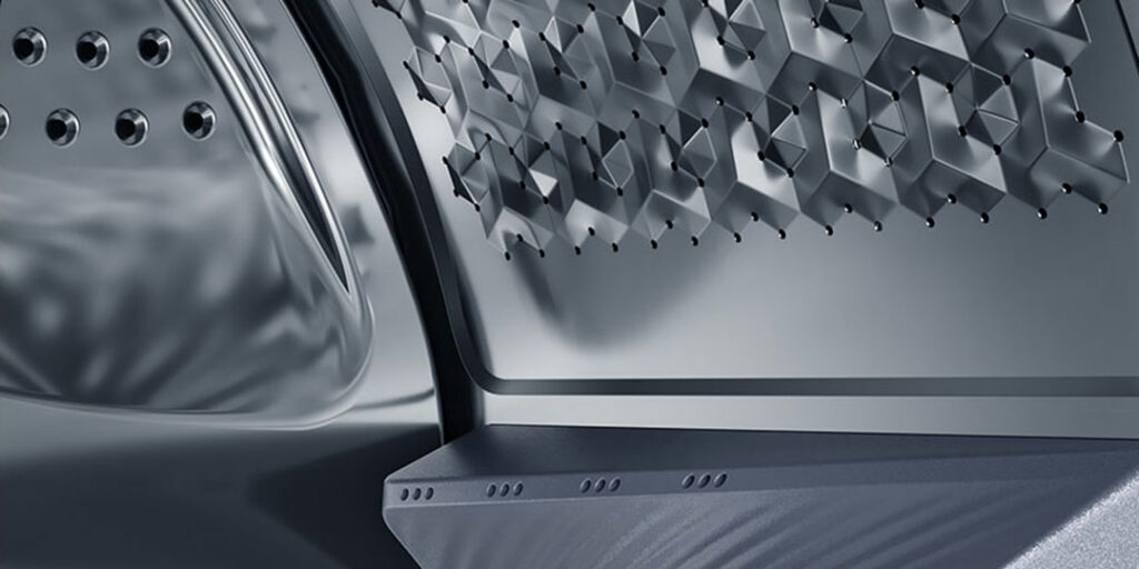 Vnitřní struktura stěn bubnu ve tvaru diamantů