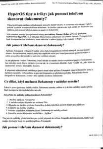 Černobílý režim jak pomocí telefonu skenovat dokumenty