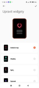 Celoobrazovkový widget Srdeční tep