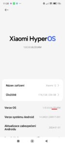 Druhé až páté písmeno Verze OS