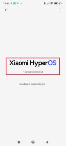 Opakovaně klepněte na logo HyperOS