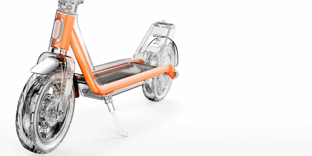 Rám je vyroben z pevné uhlíkové oceli