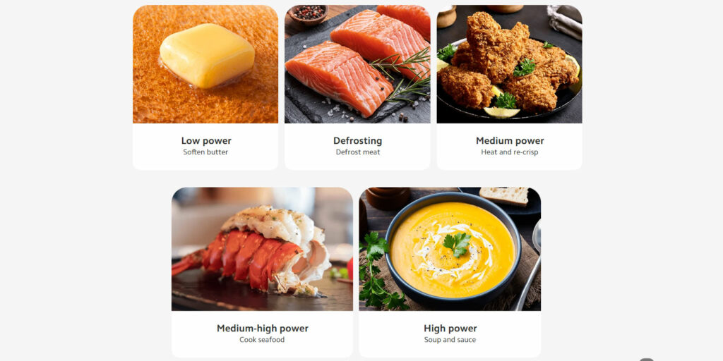 Výkon mikrovlnné trouby lze nastavovat v pěti stupních