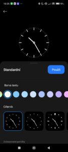 AoD - nastavení zobrazovaných informací