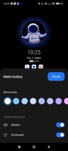 AoD - nastavení zobrazovaných informací