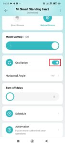 Automatická oscilace hlavy