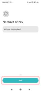 Na závěr stiskněte tlačítko Další