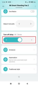 Nastavení automatického vypnutí