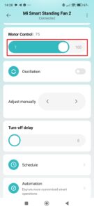 Nastavení výkonu na 75 ze 100