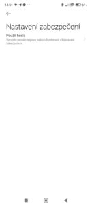Nastavení zabezpečení